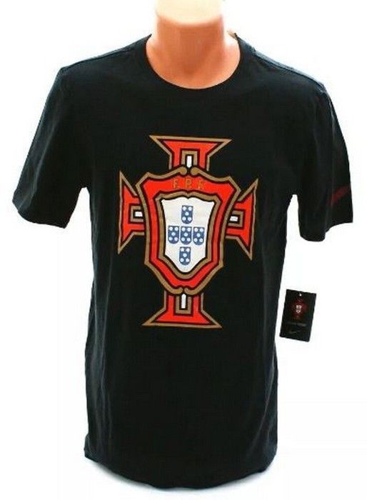 T-Shirt Portugal Football Homme - 100% Coton - Manches Courtes - Coupe Ajustée - Rouge - Supporteur