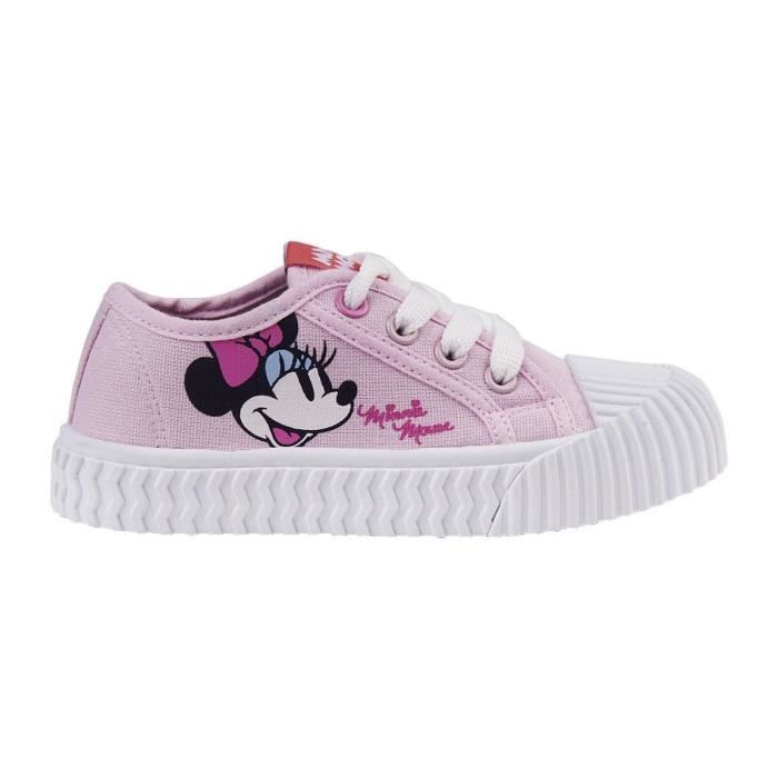 baskets fille cerda minnie - semelle pvc - rose - taille 35