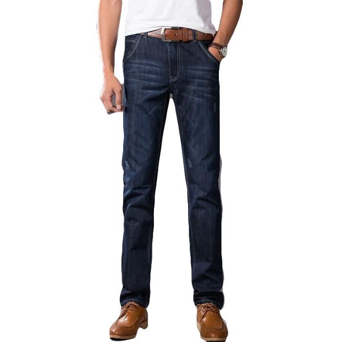 Jeans homme de Marque Luxe Coupe slim Pantalon Vetement Masculin Noir Noir Noir noir Cdiscount Pret a Porter