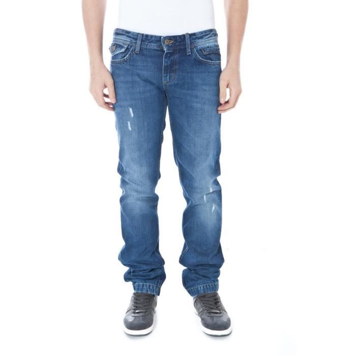 Homme Vêtements Jeans Jeans slim Jean droit à plaque logo Jean Dolce & Gabbana pour homme en coloris Bleu 