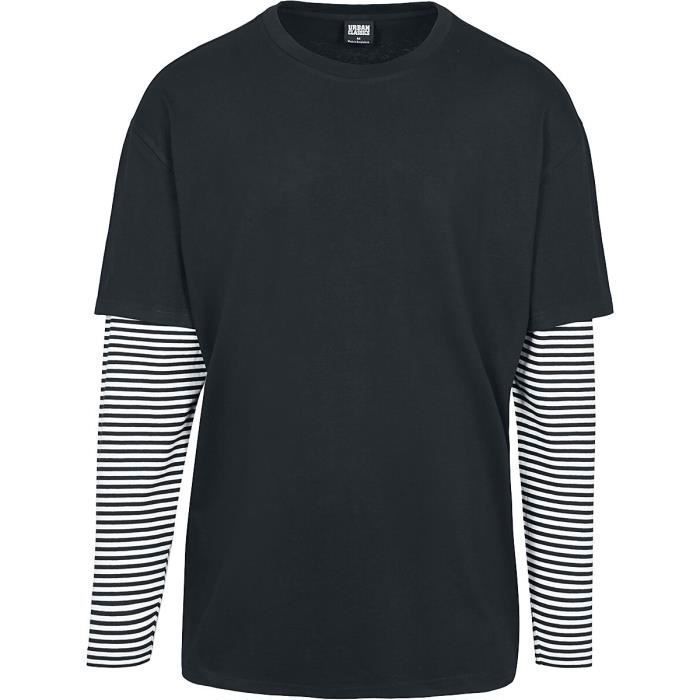 Urban Classics T Shirt Manches Longues Double paisseur Oversize T