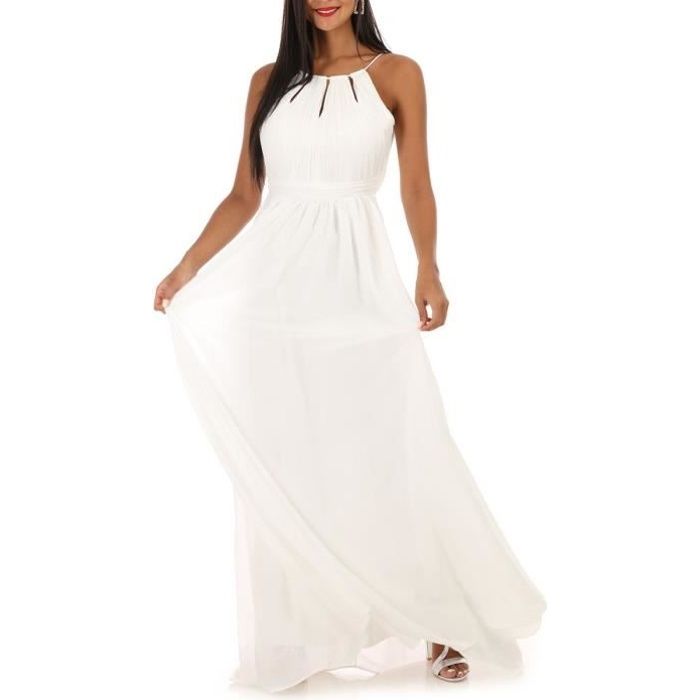 robe blanche dos nu plongeant