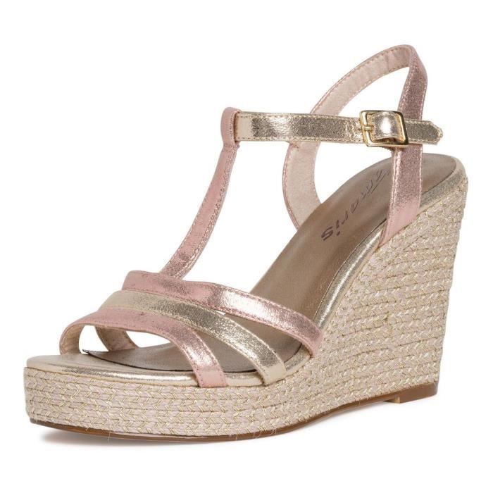 Sandales nu pieds 28372 femme tamaris 28372 Rose Cdiscount