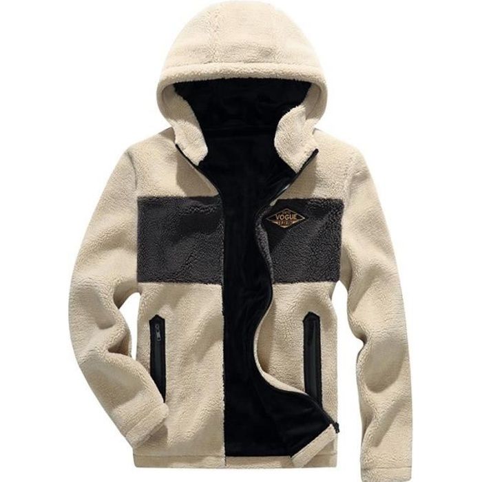 Veste capuche polaire hot sale homme