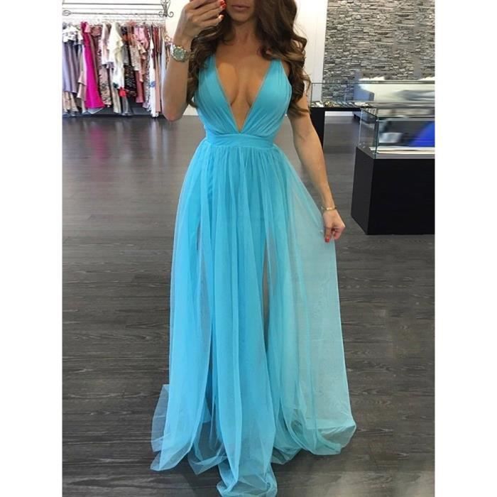 Robe sexy bleu cheap