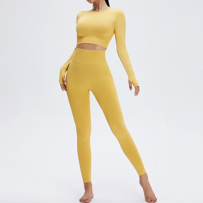 Manches Longues Ensemble Legging T Shirt Femme T-shirt Coton Col