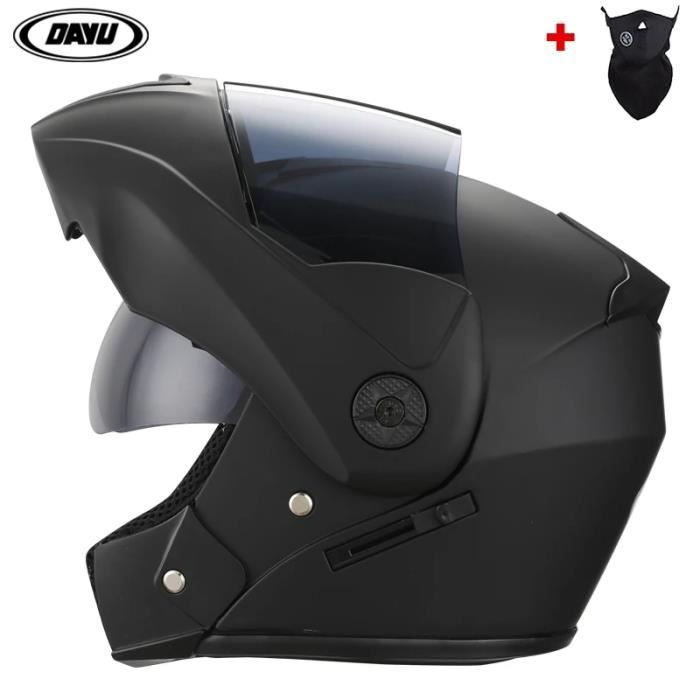 Casque Moto modulable rabat visière Maxi Scooter Convertible DOT Gant + Masque