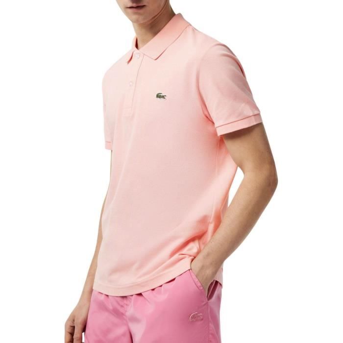 Polo lacoste rose homme pas cher top