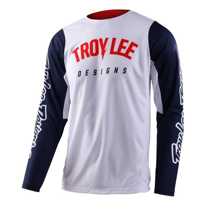Maillot Troy Lee Designs GP Pro Boltz white navy XL