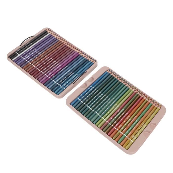 Shuttle Art 60 Crayons Métalliques Brillants - Set Couleurs Chatoyantes Dans Boîte Cadeau Pour Coloriage