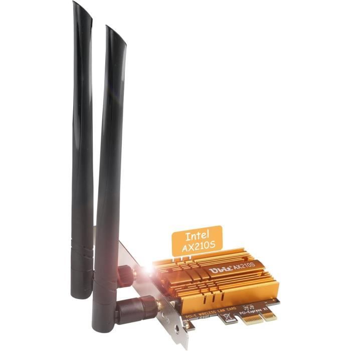 Carte Réseau,Ax210 Pcie Carte Wifi 6E, Max 5374Mbps Avec Bt 5.2,Tri