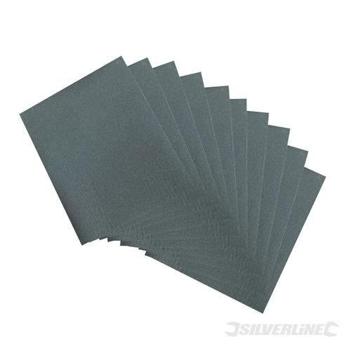 Feuilles abrasives - SILVERLINE - Carbure de silicium - Ponçage sec ou humide