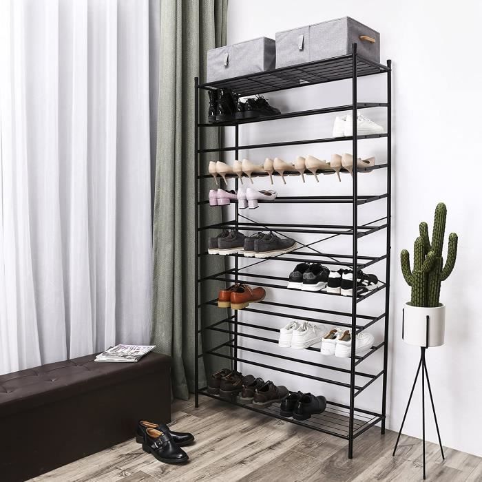 Songmics Armoire Etageres A Chaussures 12 Couches Meuble A