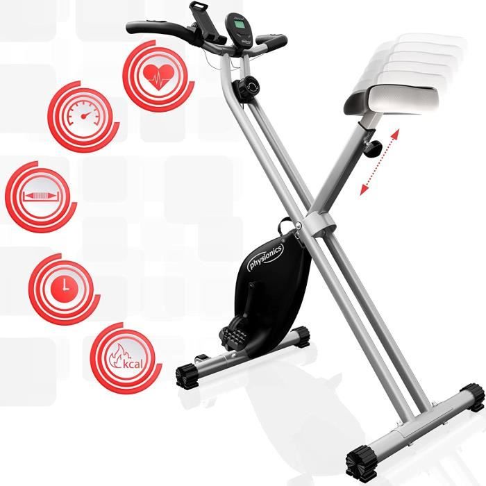 Mini Vélo D'appartement Pliable - Écran LCD (RPM, Temps, Calories) - Résistance Réglable - Charge Max 120 Kg - Poids 2.5 Kg