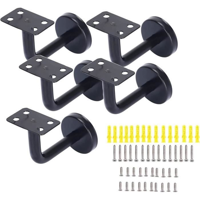 Doitool Lot De 5 Supports Rampe Escalier Inox 6x8x5 Cm - Fixation Murale Robuste Pour Main Courante