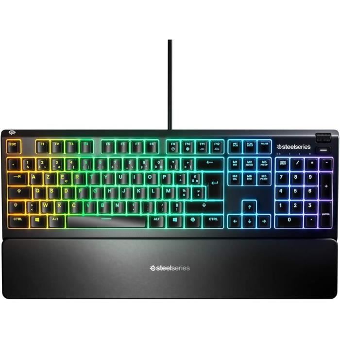 Clavier gamer mécanique - STEELSERIES - APEX 3 - Ultra silencieux - Noir