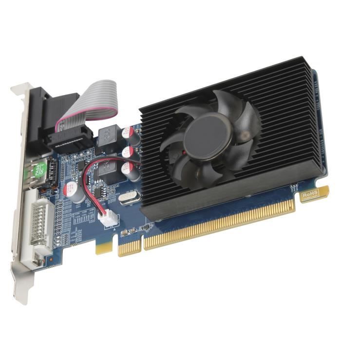 Scheda Grafica GT 610 1 GB DDR3, 64 - Bit, HDMI VGA DVI, Scheda Grafica Video per PC per Computer, PCI Express 2.0 con Ventole di Raffreddamento Silenzioso
