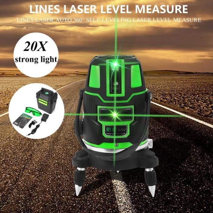 Niveau Laser Huepar Faisceau Rouge Lignes Croisées V & H Auto-Nivellement  Batterie Li-ion Rechargeable - FC011R - Cdiscount Bricolage