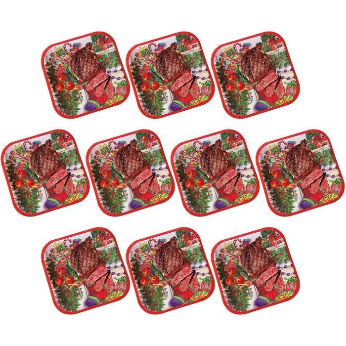 Assiettes En Carton Noël - Lot De 24 Assiettes à Dessert Père Noël - Pour Table De Fête