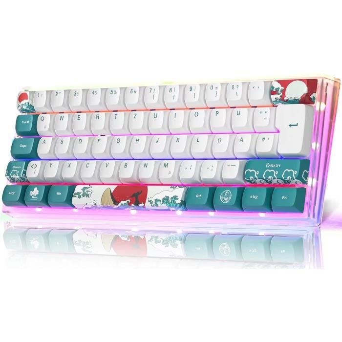 Ak61 Clavier Gamer Mecanique, Clavier Gamer 60% Avec Rétroéclairage Rgb ...