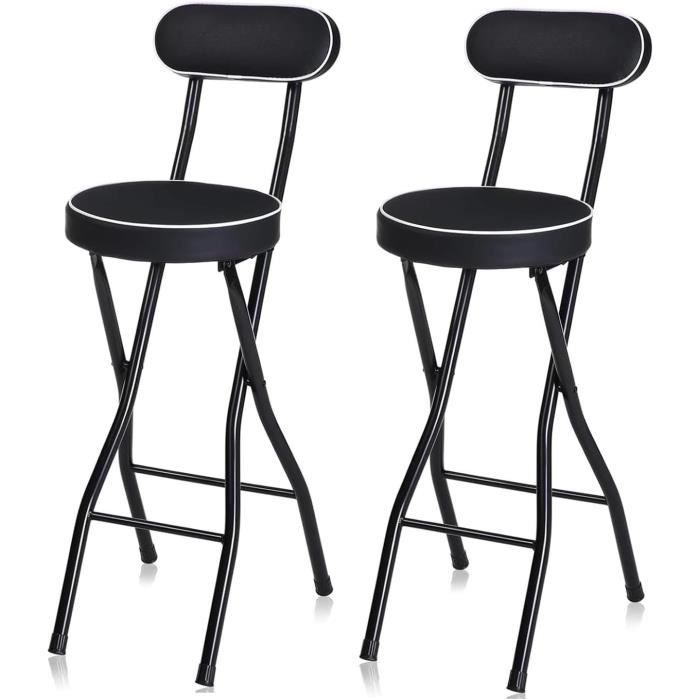 Lot De 2 Tabourets Pliants Réglables 6-45 Cm - LOPYXBR - 200 Kg De Charge, Super Pour Camping, Pêche, Rando !