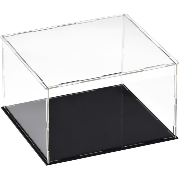 Boite A Chaussure Transparente Vitrine En Acrylique Transparent Pour Collection - Dimensions Ext. 26x21x11 Cm (int. 25x20x10 Cm) - Avec Base Noire - Anti-poussière Boite Plexiglas