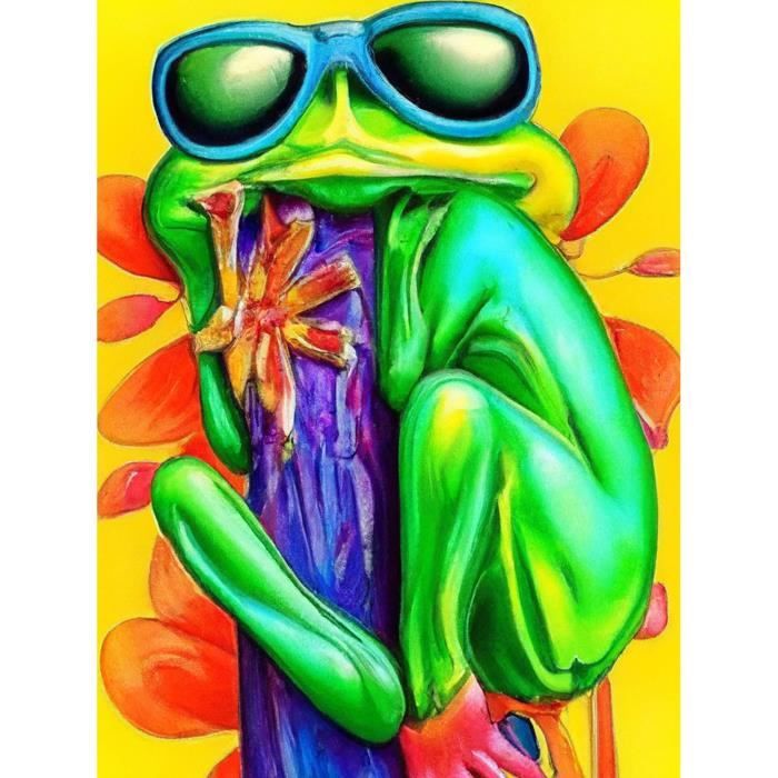5D Diamond Painting Diy Kits Grenouille, Animal De Branche Végétale Broderie Diamant Kits De