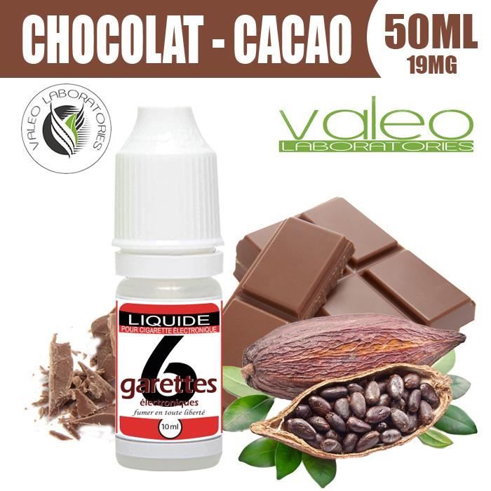 E LIQUIDE 50ML  CHOCOLAT-CACAO 19mg DE NICOTINE - 6GARETTES - Cdiscount Au  quotidien