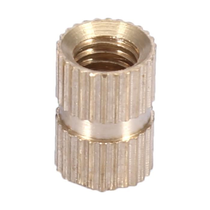 Lot de 300 écrous à sertir en laiton M3 M4 M5, moletés, thermofusibles