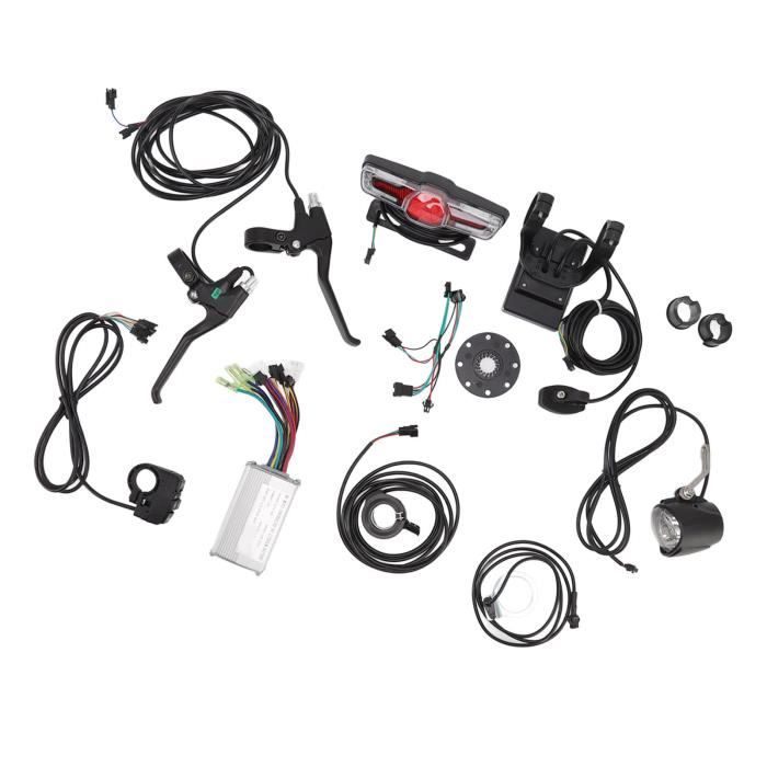 VGEBY Kit de conversion Vélo électrique 36V 48V Contrôleur 17A GD06 Panel Phare Feu arrière Accélérateur pouce Frein Levier