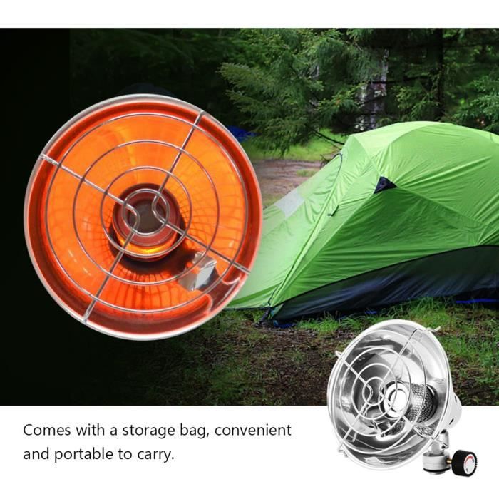 Chauffage Gaz Portable Camping Acier Inox – Chauffage Tente Intérieur Sans Électricité
