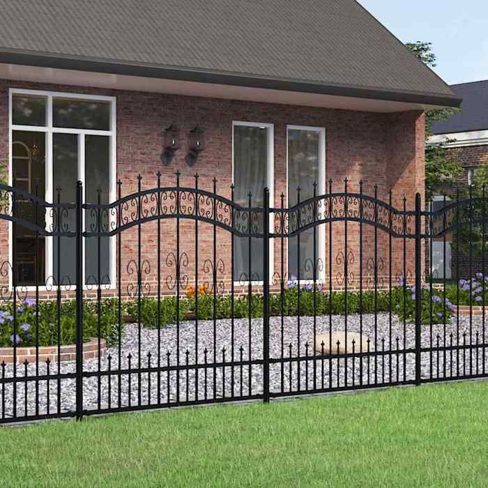 vidaXL Côture de Jardin avec Sommet de Lance Panneau de Clôture Décorative Barrière de Protection Patio Terrasse 151086