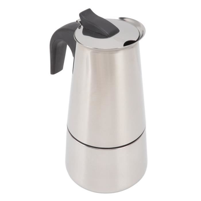 Cafetière à Expresso En Acier Inoxydable 300 Ml - 6 Tasses - Compatible Induction, Gaz Et Toutes Plaques - 220V