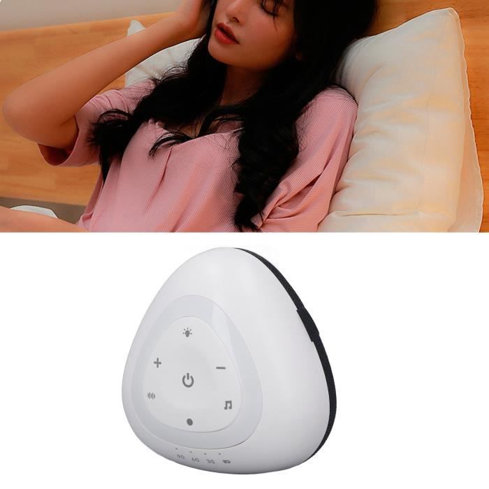 Machine à Bruit Blanc Portable Avec Veilleuse – 10 Sons Apaisants + 2 Berceuses – Détection Automatique Du Bruit – Pour Bébé Et Adultes