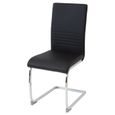 Chaise cantilever BURANO - ALBATROS - Lot de 4 chaises - Noir - Testé par SGS-1