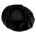 Nouveau Noir Sommeil Chapeau Nuit Sommeil Cap Des Cheveux Bonnet De Nuit En Satin Pour Les Femmes-1