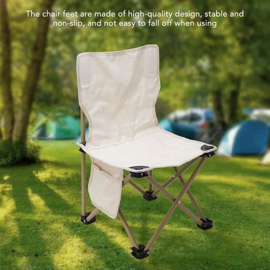 Chaise de camping Pliante avec Porte-gobelet – PixaMaoc