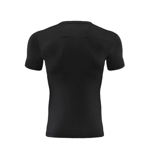 Tee Shirt Compression Homme - LEOCLOTHO - Running Fitness - Blanc -  Respirant - Manches Courtes