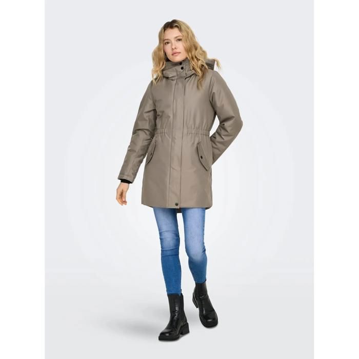 Parka D'hiver Julie Guerlande Taille 38 - Gris, Polyester, Occasion Comme Neuve