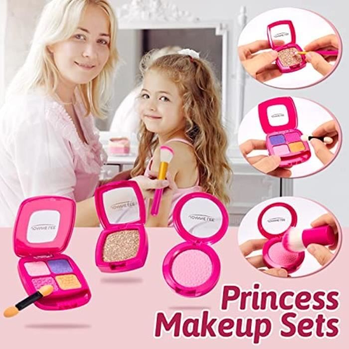 Faux Maquillage Enfant Malette Maquillage Jouet Cosmetiques Beaute pour Enfants Jeux D imitation Cadeau pour Enfant Petite Filles Cdiscount Jeux Jouets