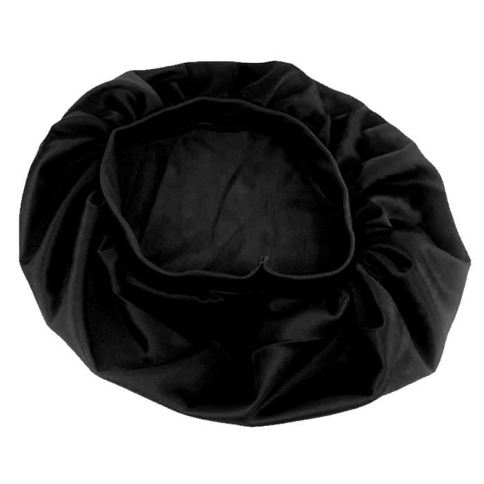 Nouveau Noir Sommeil Chapeau Nuit Sommeil Cap Des Cheveux Bonnet De Nuit En  Satin Pour Les Femmes - Cdiscount Au quotidien