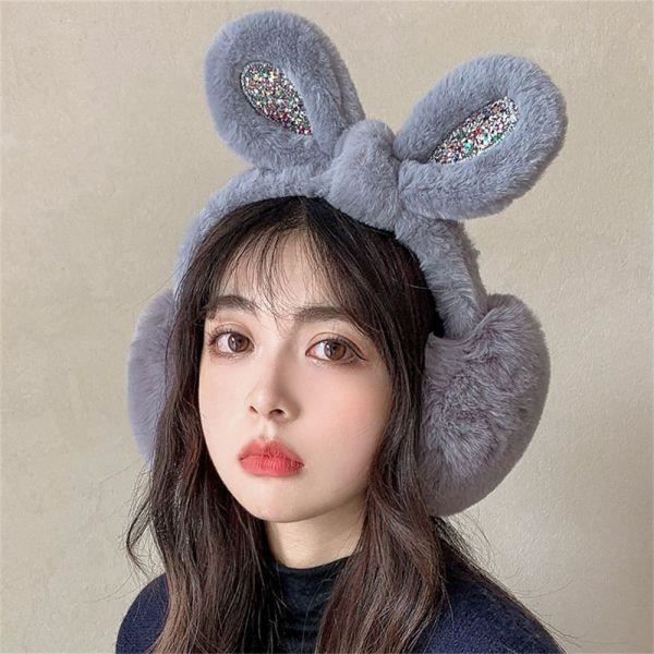 SERRE-TÊTE LAPIN PELUCHE BLANC SEQUINS ARC-EN-CIEL SERRE-TÊTE LAPIN PELUCHE BLANC SEQUINS ARC-EN-CIEL