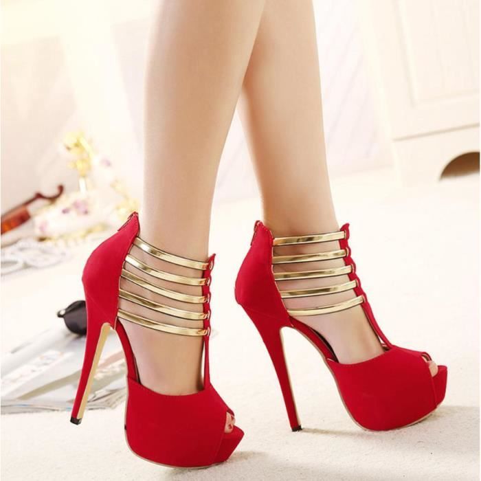 Chaussure a talon rouge femme sales