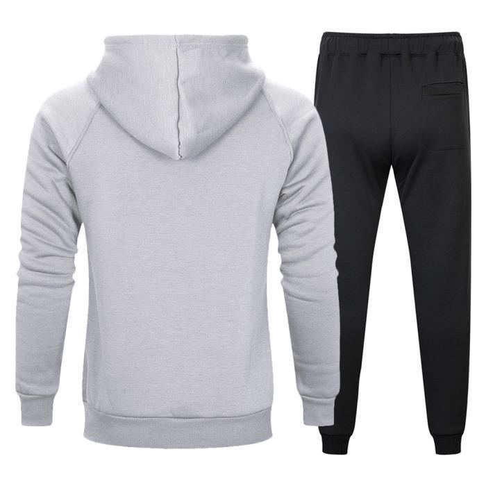 Ensemble 2 Pieces Sweat-Shirt A Capuche et Pantalon En Coton Pour