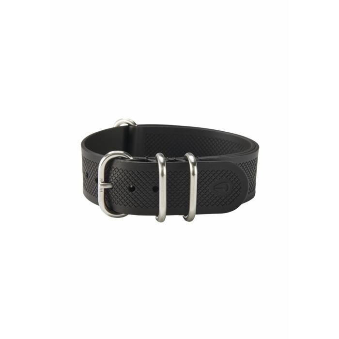 Bracelet de montre en caoutchouc Nixon FKM Nato black 20 mm