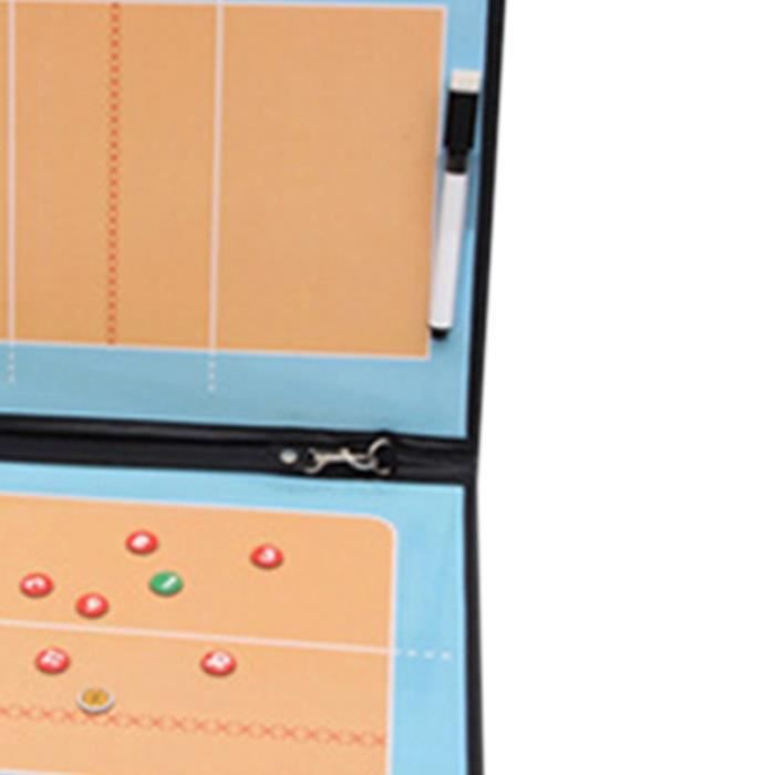 Tableau Tactique De Tennis Magnétique – Pliable 42x27cm, Aimants Inclus, Stylos Effaçables, Léger 400g, Pour Entraîneurs Et Joueurs