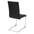 Chaise cantilever BURANO - ALBATROS - Lot de 4 chaises - Noir - Testé par SGS-2
