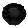 Nouveau Noir Sommeil Chapeau Nuit Sommeil Cap Des Cheveux Bonnet De Nuit En Satin Pour Les Femmes-2