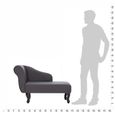 KING'5991Parfait Chaise longue Méridienne Scandinave & Confort - Chaise de Relaxation Fauteuil de massage Relax Massant Gris Similic-2