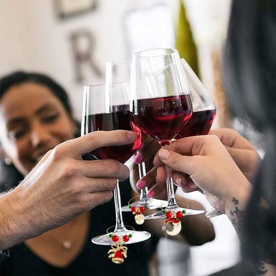 Lot De 31 Breloques Pour Verres à Vin - Marqueurs Personnalisables Cactus, Fleurs, Sirène… - Anneaux Métal Inclus - Pour Fêtes, Mariages, Dégustations